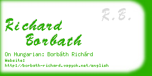richard borbath business card